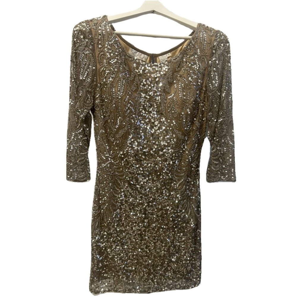 Scala Beaded Sequin Dress